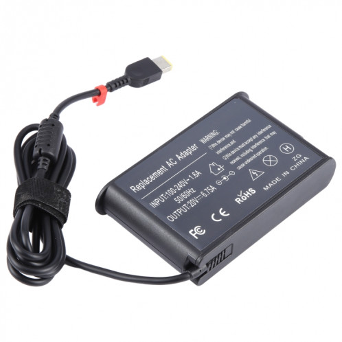 Adaptateur secteur pour ordinateur portable 135 W 20 V 6,75 A pour Lenovo Big Square USB, prise : prise britannique SH15031154-08